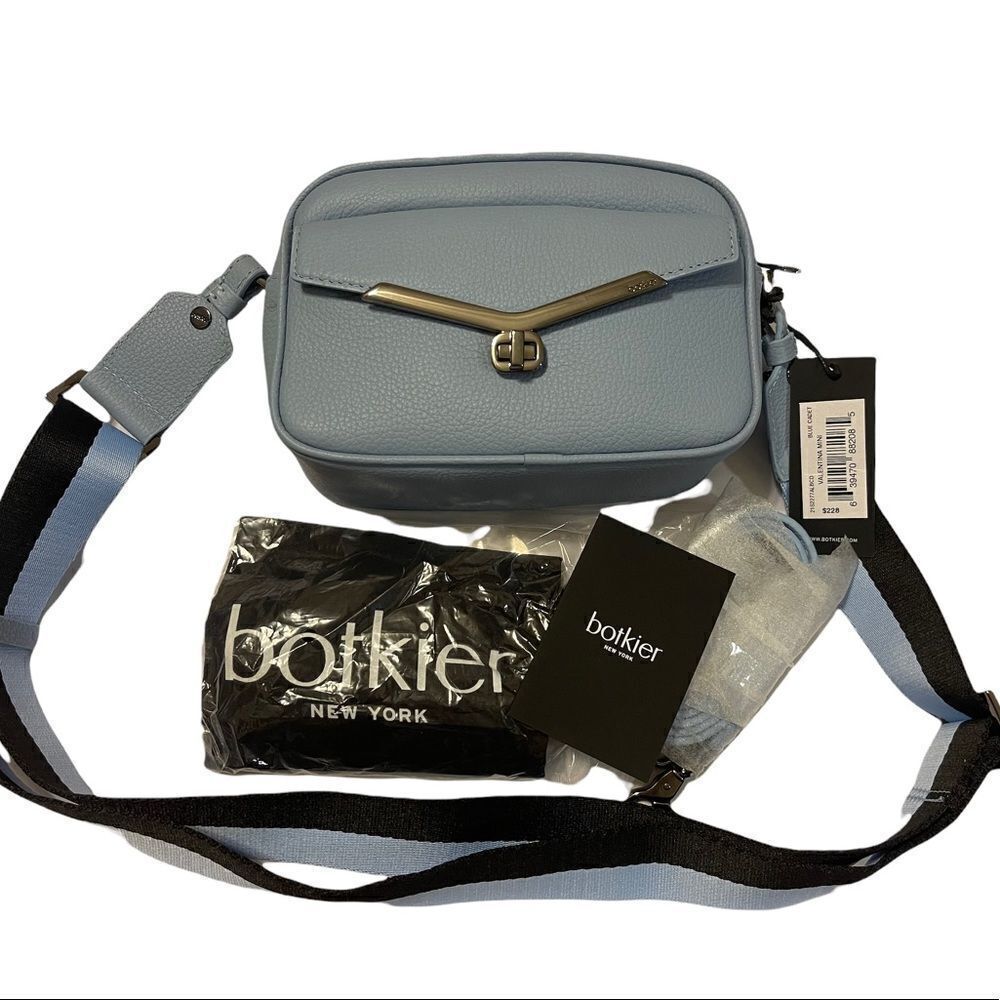 Botkier Valentina Mini Camera Crossbody in Cadet Blue/Gunmetal
